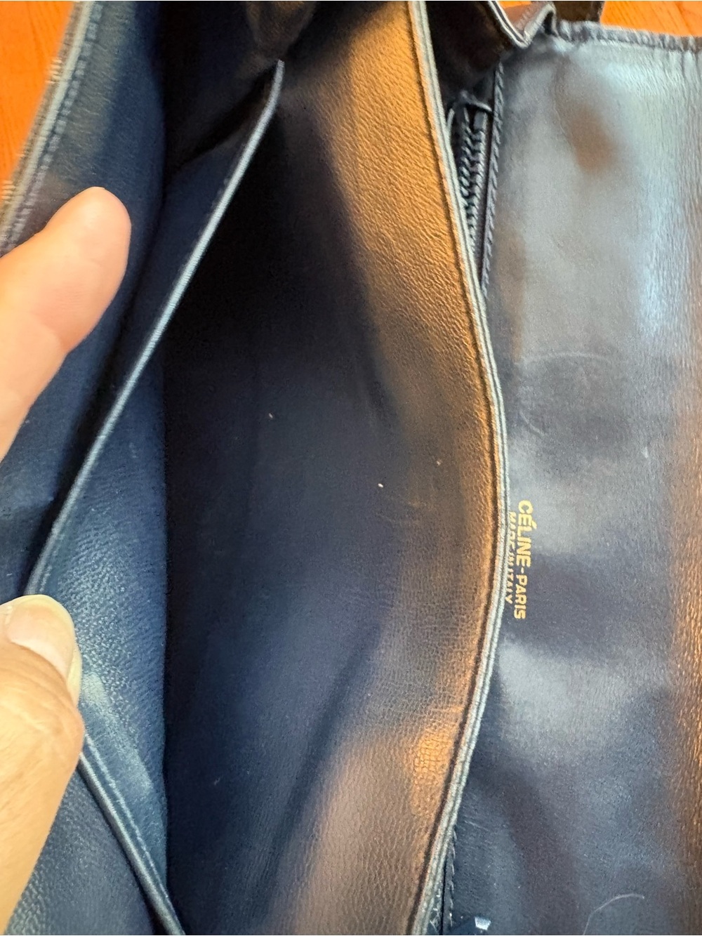 ⭐️RARE⭐️Vintage CELINE Navy C-Macadam Sulky Horse Carriage Flap Bag PRISTINE INT - Picture 14 of 17